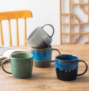 Reactive glaze colorful mug